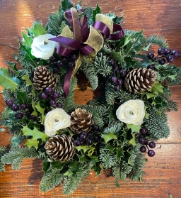 Holly and spruce wreath