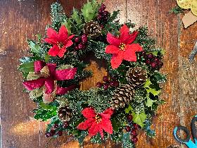 Holly and spruce wreath