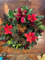 Holly and spruce wreath